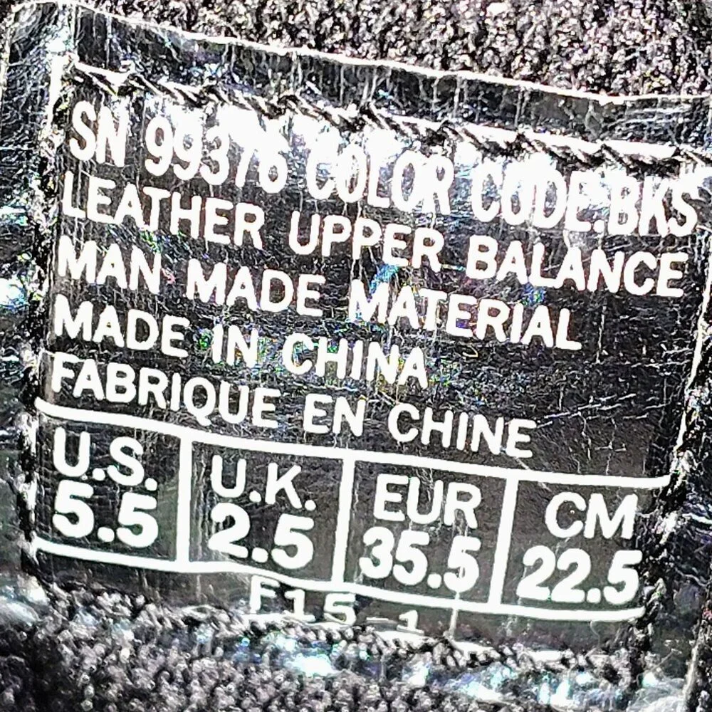 Skechers Women's 5.5 Casual Lace Up Sneakers Black Leather Beige - Picture 7 of 8